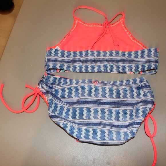 Multi Color 2 Pcs Justcie Bikini Swimsuit Size 10 - Picture 7 of 11